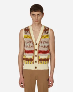 Wales Bonner Knitwear^Orchestra Vest Beige