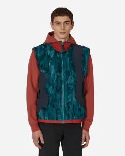 Brain Dead Coats And Jackets^Organic Paneled Fur Vest Blue