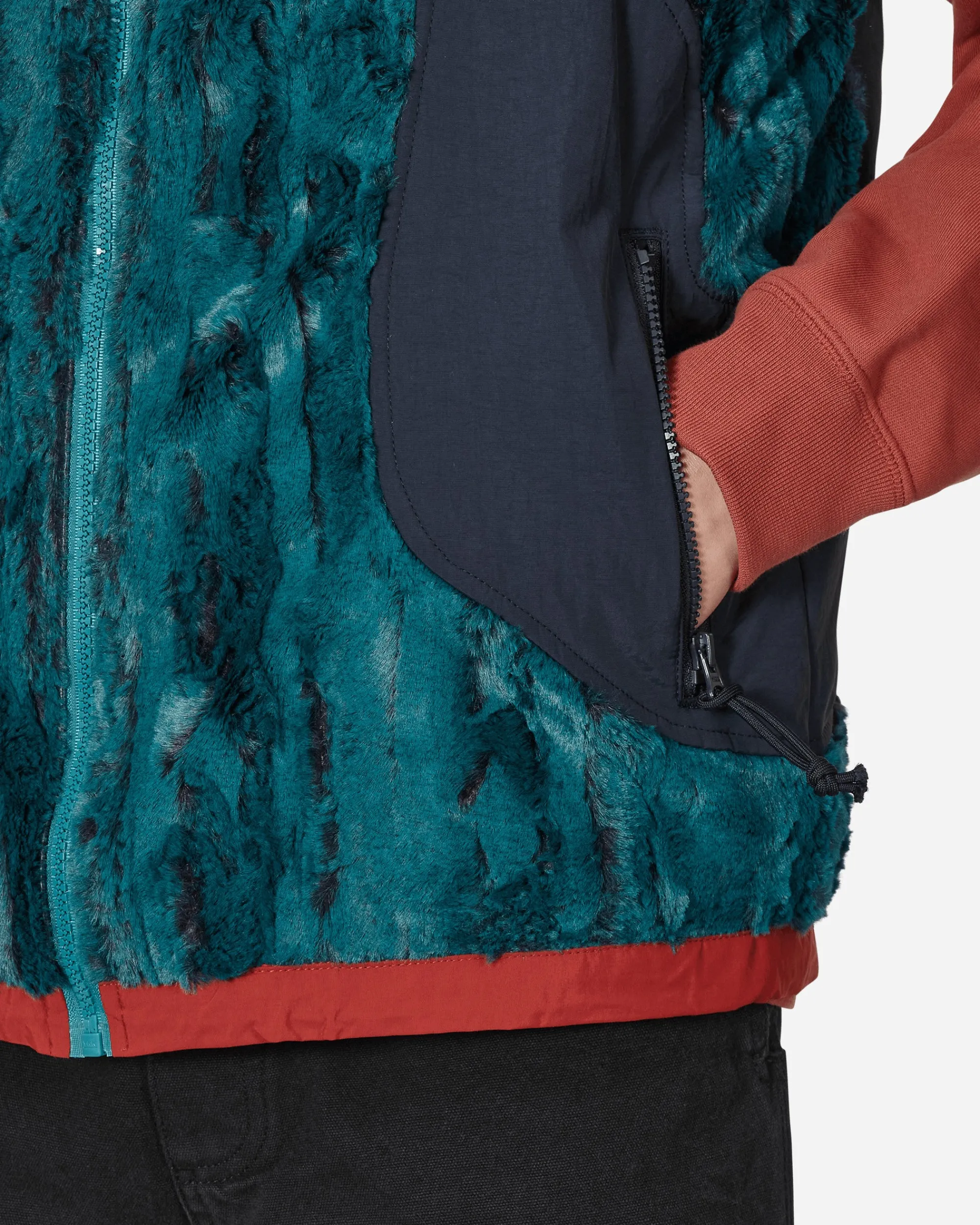 Brain Dead Coats And Jackets^Organic Paneled Fur Vest Blue