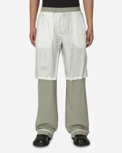 Kiko Kostadinov Pants^Orma Reversible Trousers Yellow Check