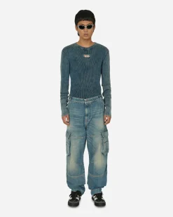 Diesel T-Shirts^Oval D Cut-Out Sweater Blue