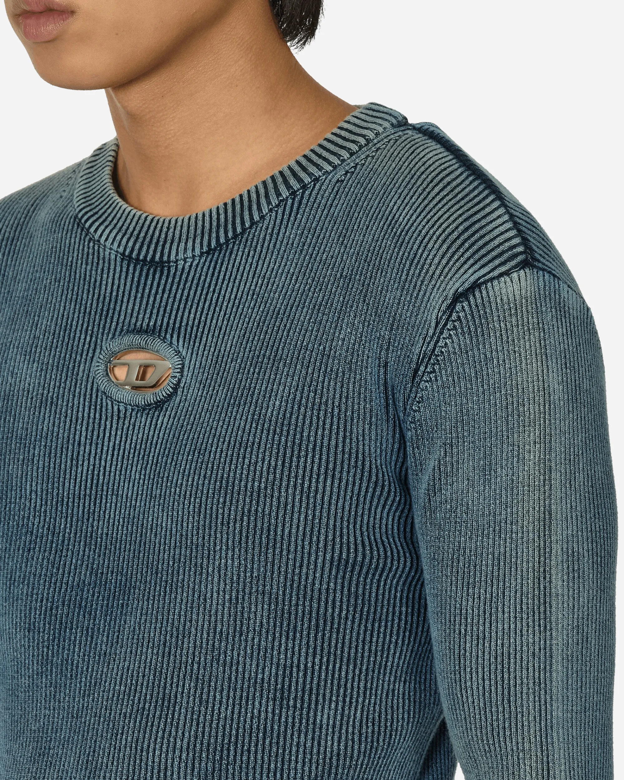Diesel T-Shirts^Oval D Cut-Out Sweater Blue