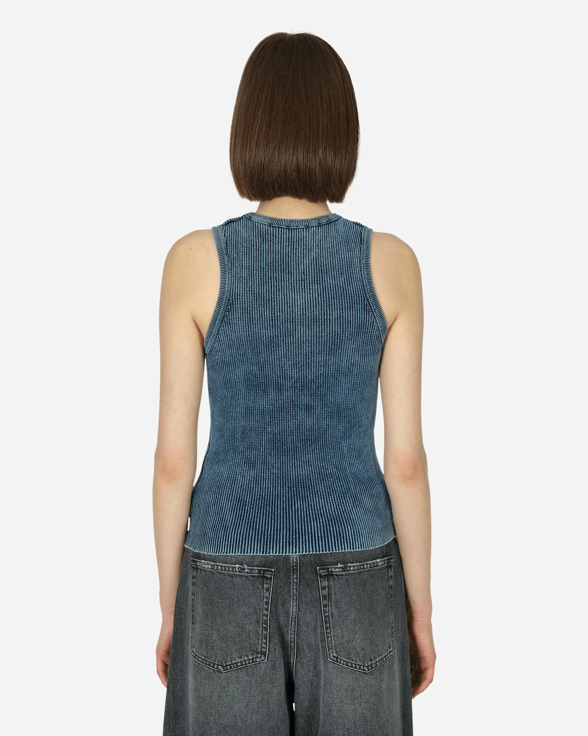 Diesel T-Shirts^Oval D Rib-Knit Tank Top Dark Blue