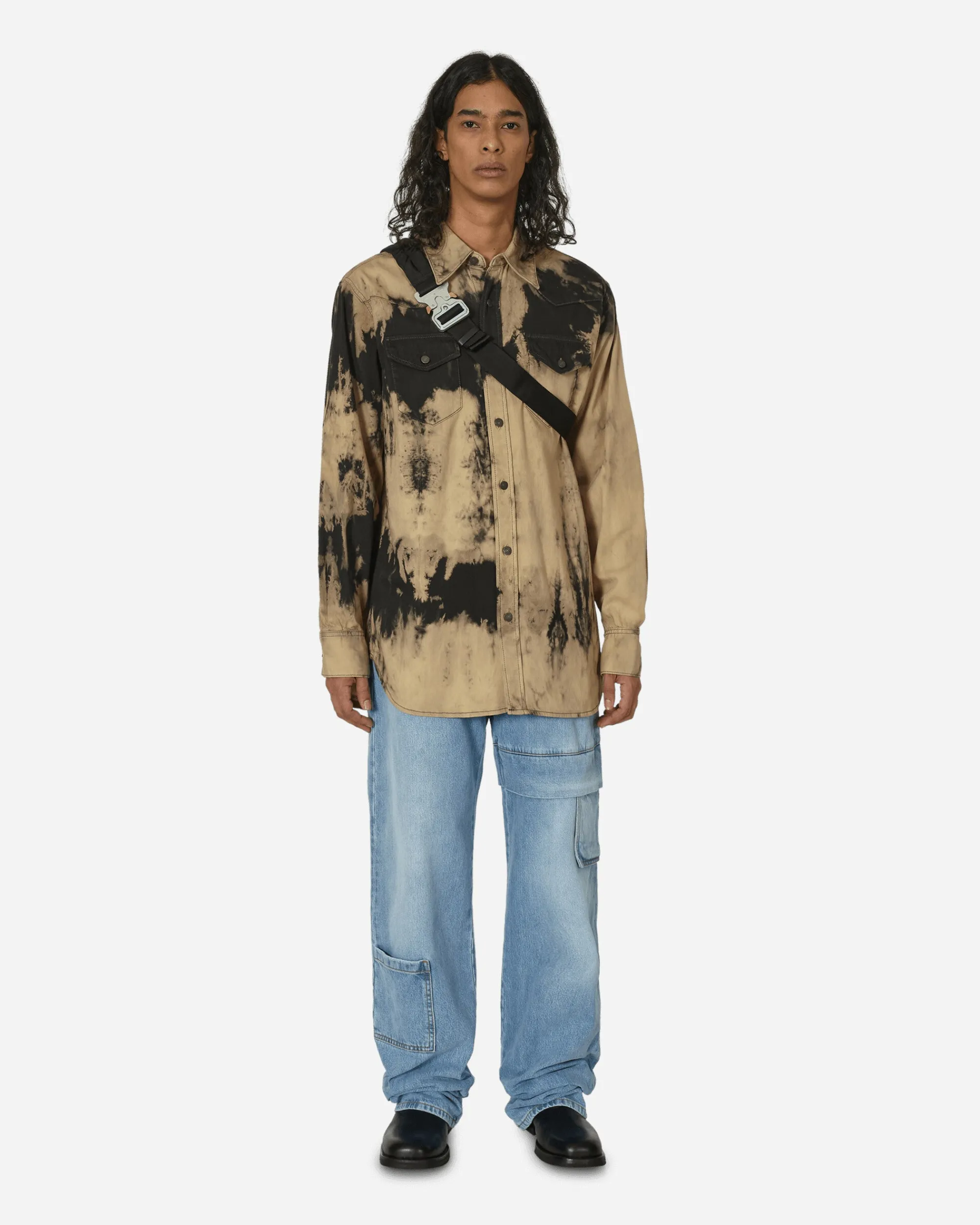 1017 ALYX 9SM Pants^Oversized Denim Cargo Pants Light Blue