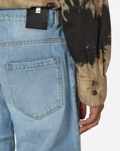 1017 ALYX 9SM Pants^Oversized Denim Cargo Pants Light Blue