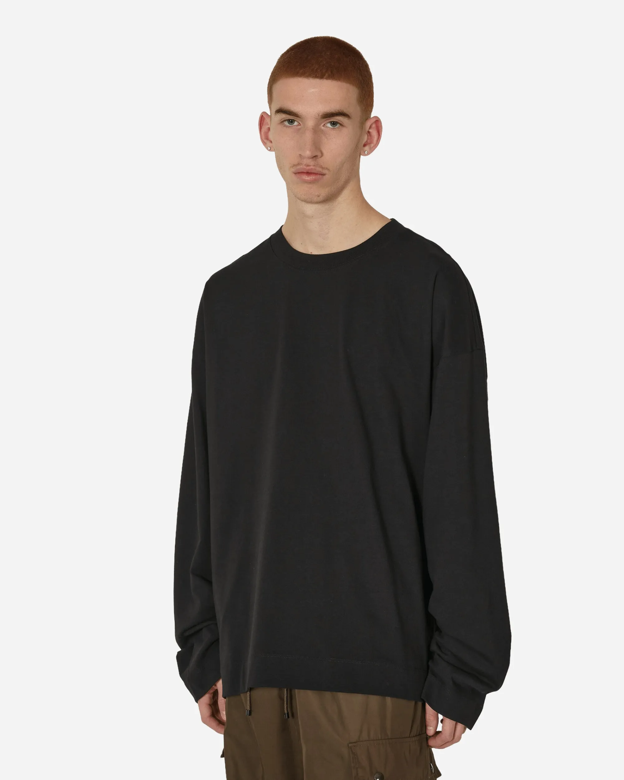 Dries Van Noten T-Shirts^Oversized Longsleeve T-Shirt Black