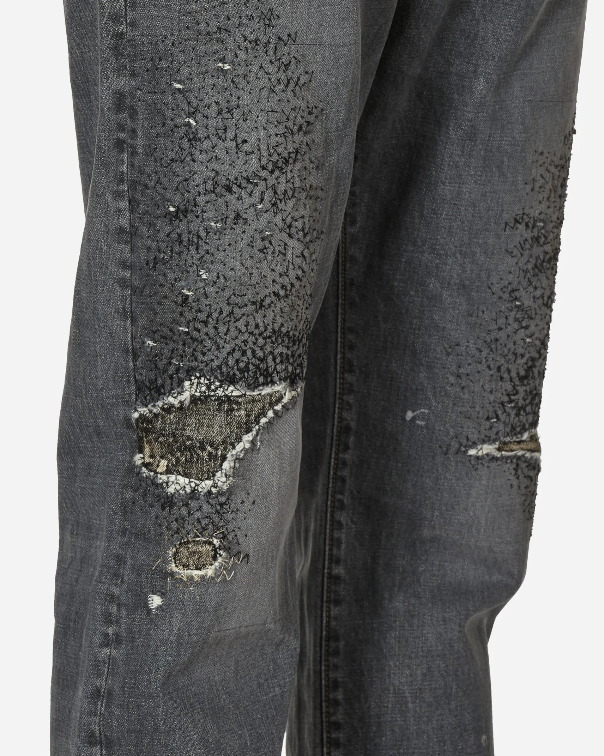 KAPITAL Pants^14oz Denim 5P Monkey Cisco (3YearsFade) Black