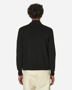 Moncler Knitwear^Padded Cotton Zip-Up Cardigan Black