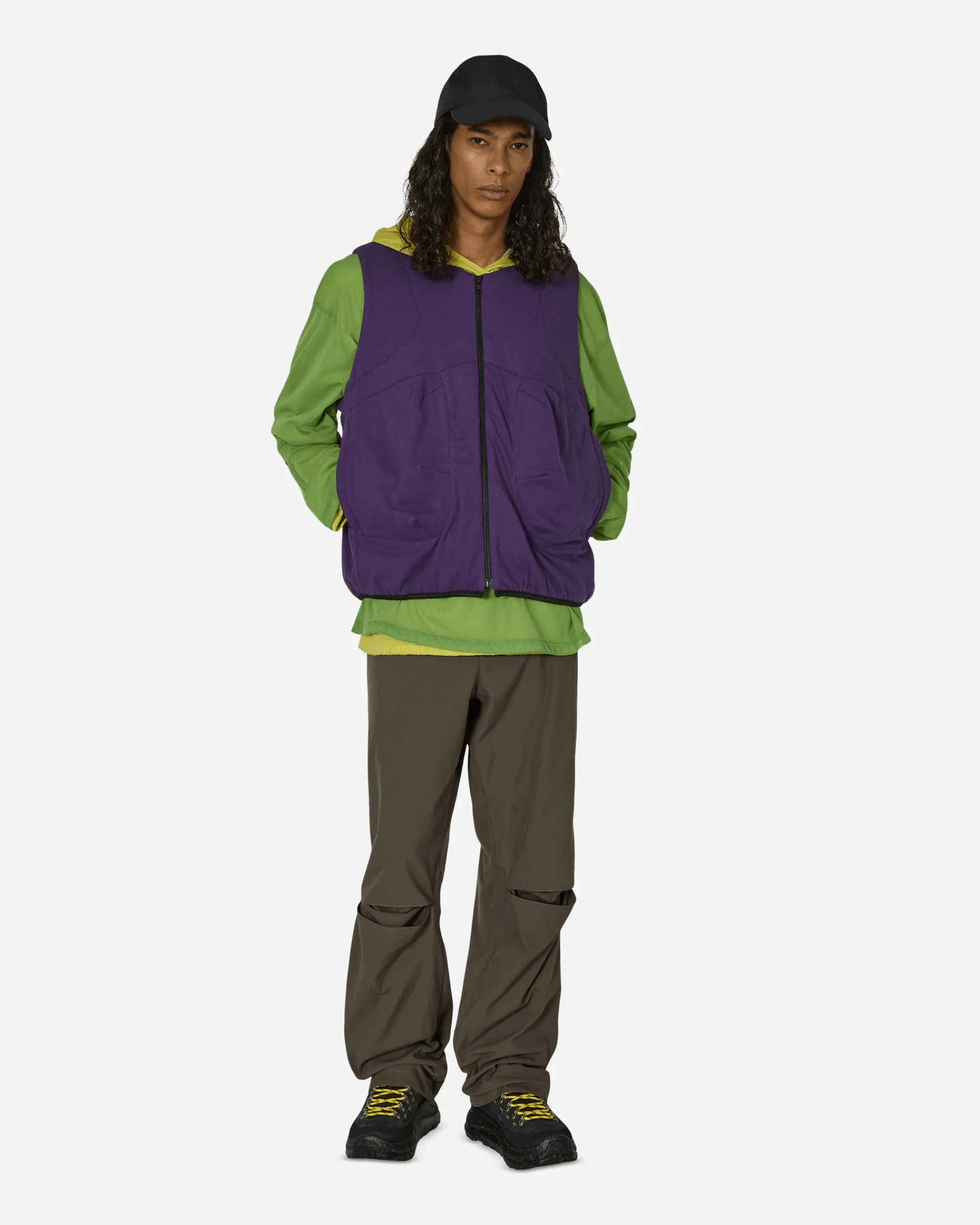 GR10K Coats And Jackets^Padded Jersey Vest Starling Purple