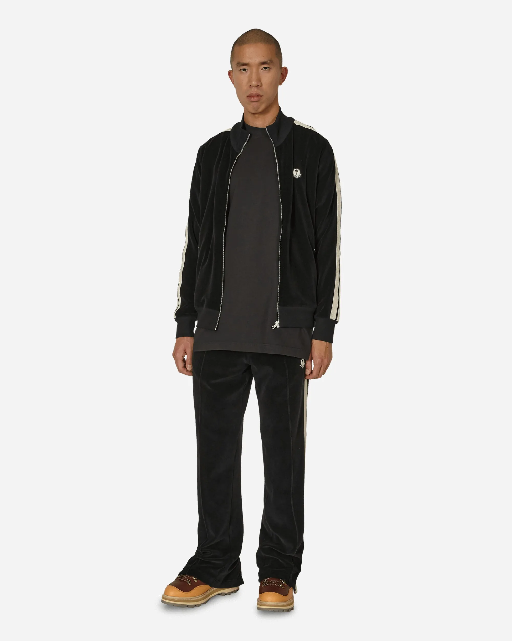 Moncler Genius Pants^Palm Angels Chenille Sweatpants Black