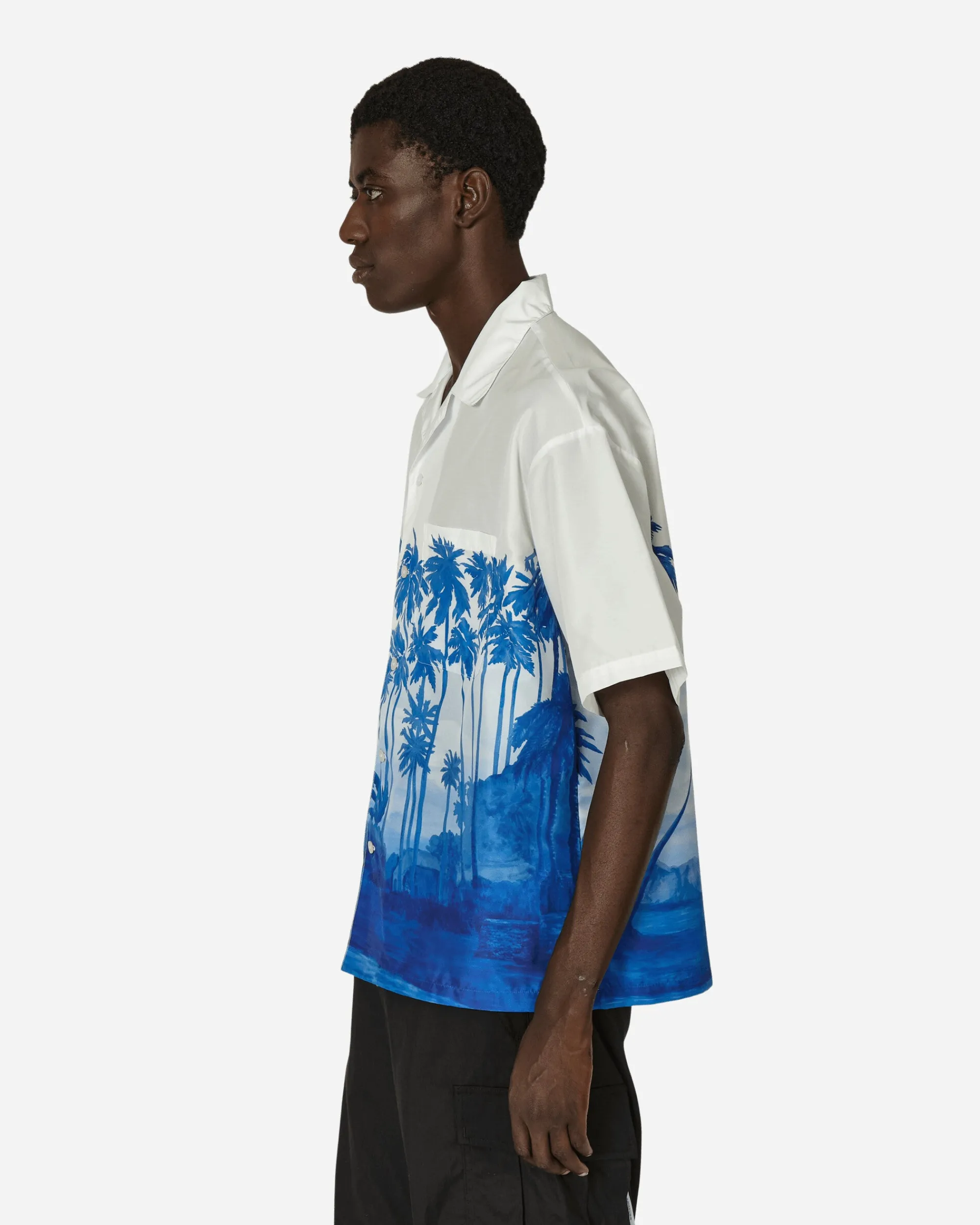 Neighborhood Shirts^Palm Tree Hawaiian Shirt Blue