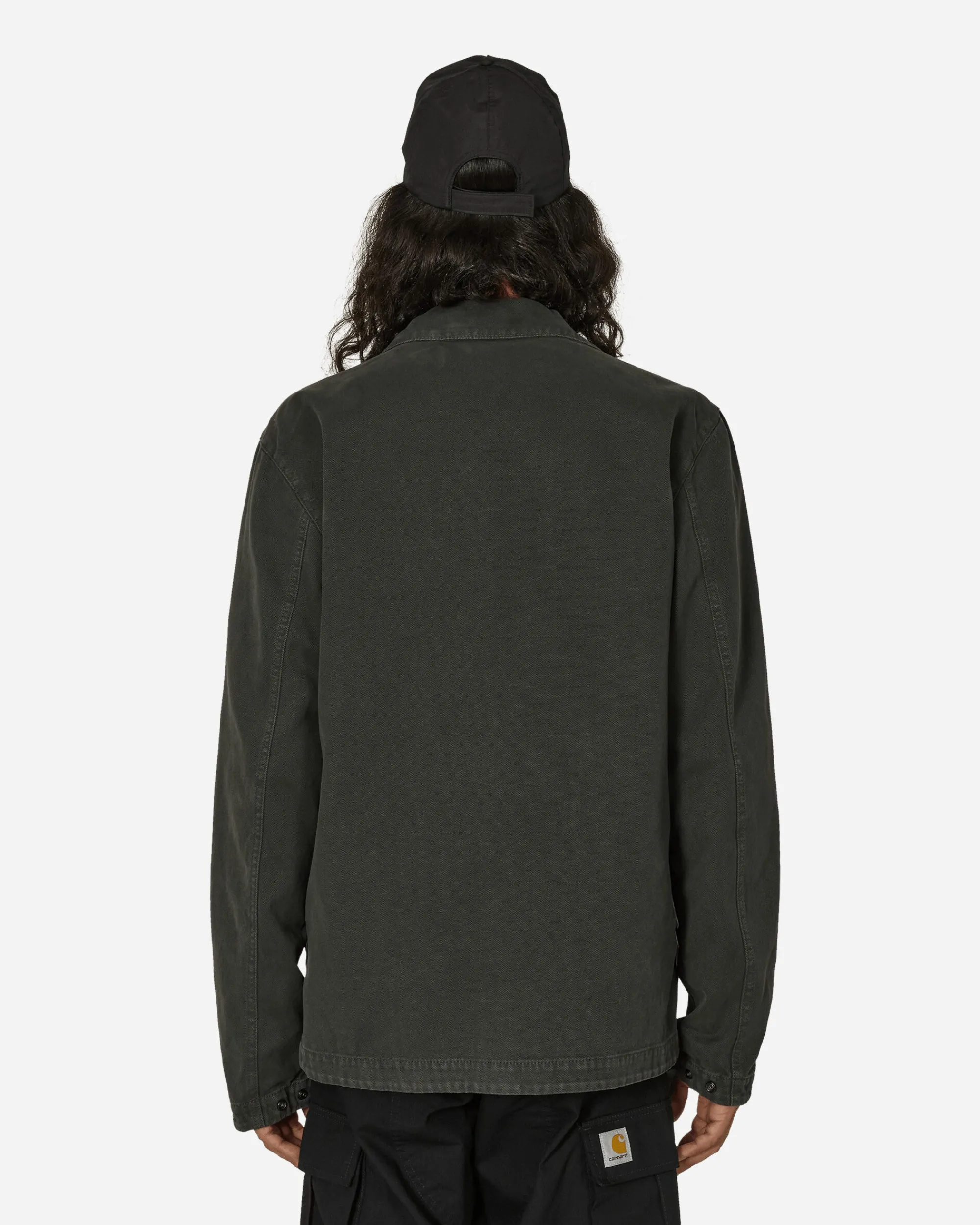 Stone Island Shirts^Panama Cotton 'OLD' Effect Overshirt Lead Grey