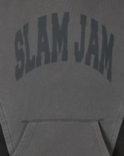 Slam Jam Sweatshirts^Panel Hooded Sweatshirt Grey / Black
