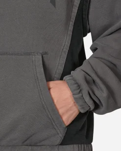 Slam Jam Sweatshirts^Panel Hooded Sweatshirt Grey / Black