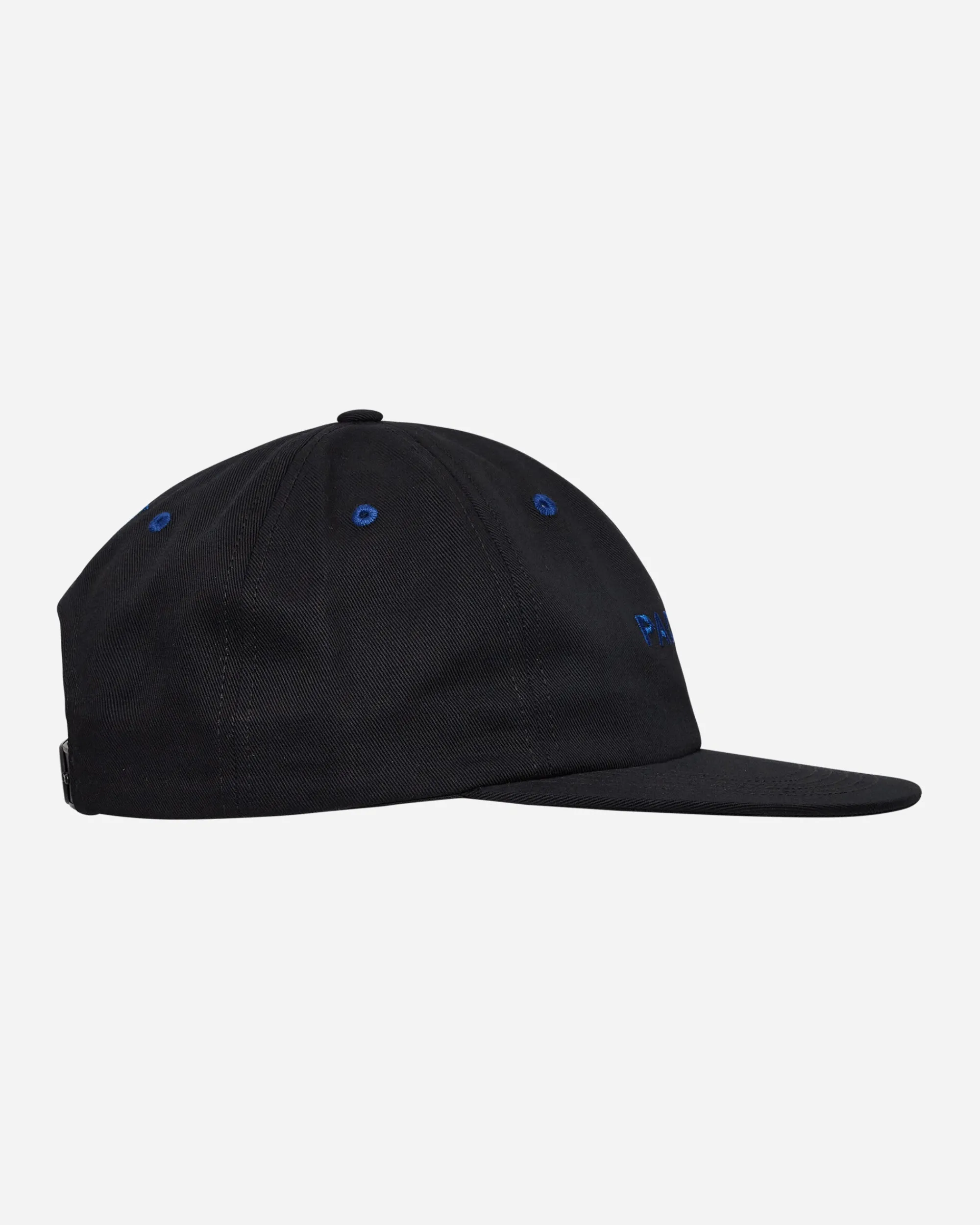 Paccbet Hats|Hats^6-Panel Woven Logo Cap Black