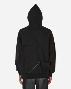 Undercoverism Sweatshirts^Panelled Hooded Sweatshirt Black