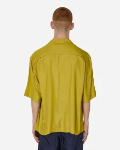 Dries Van Noten Shirts^Panelled Shortsleeve Shirt Mustard