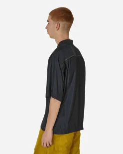Dries Van Noten Shirts^Panelled Shortsleeve Shirt Anthracite
