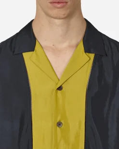 Dries Van Noten Shirts^Panelled Shortsleeve Shirt Anthracite