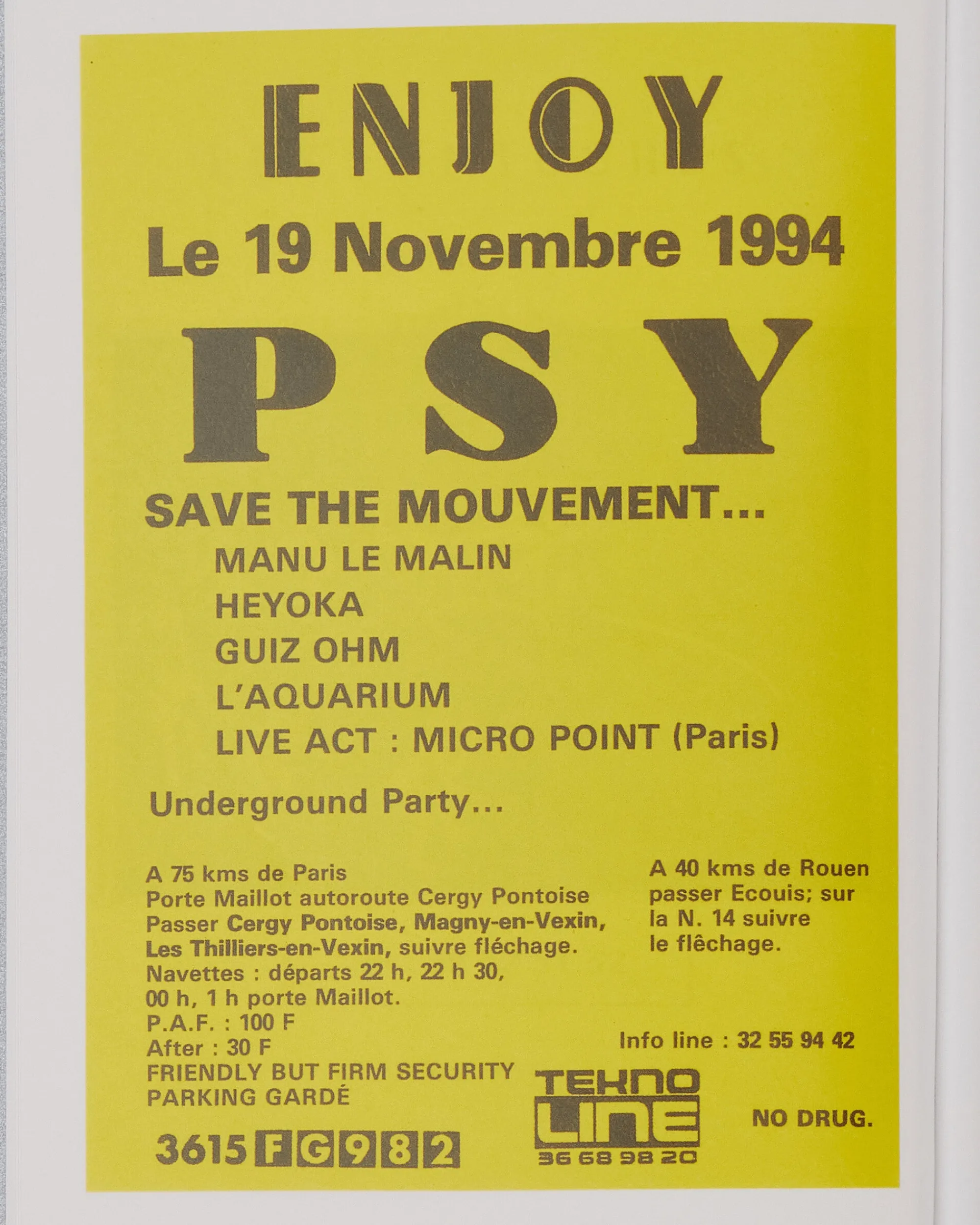 Sprint Magazines Magazines^Paris Rave Flyers 1991-1994 Zine