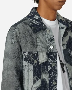 Aries Coats And Jackets^Patchwork Jacquard Trucker Jacket Indigo