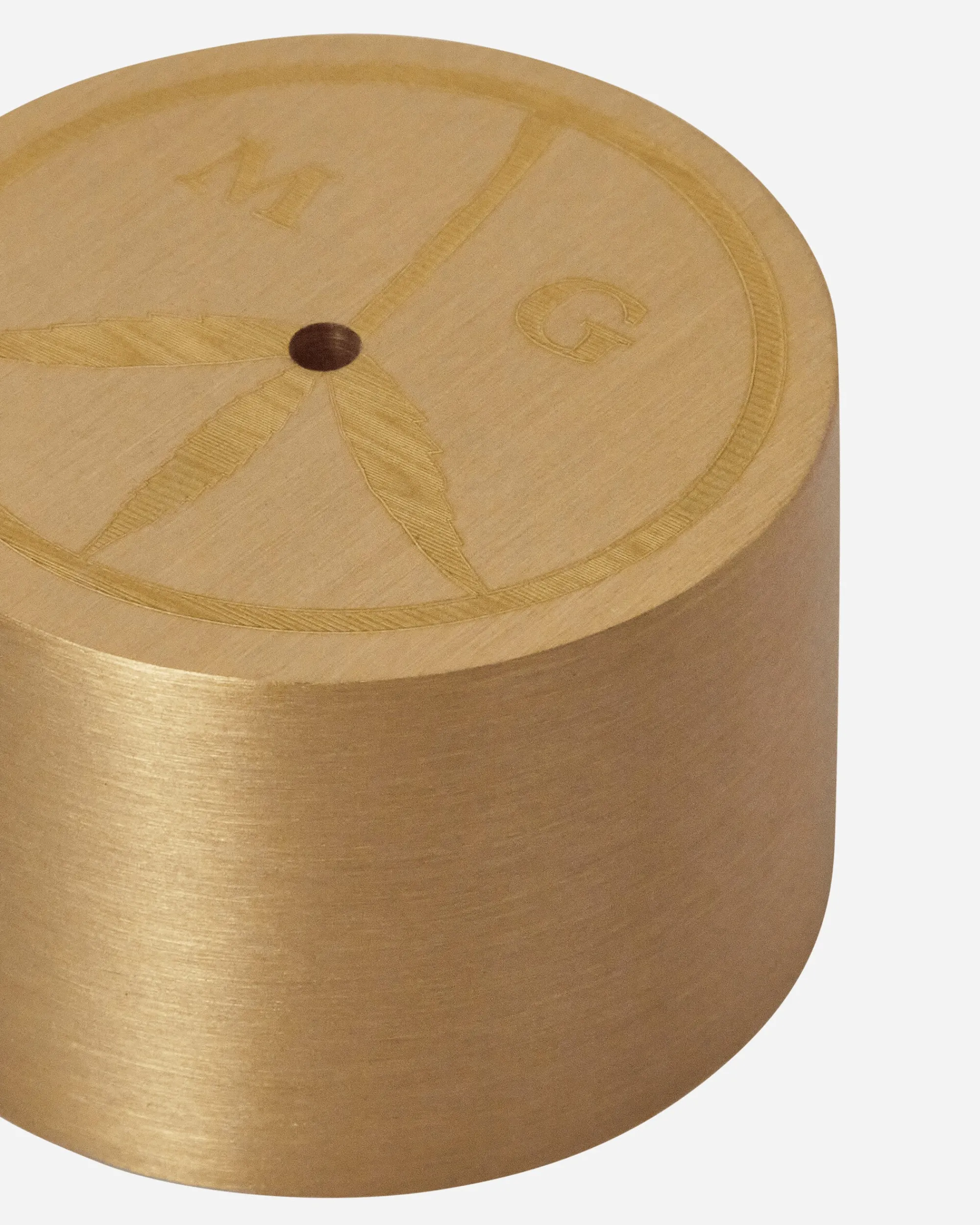 Mister Green Home^Peace Logo Cylinder Burner Brass