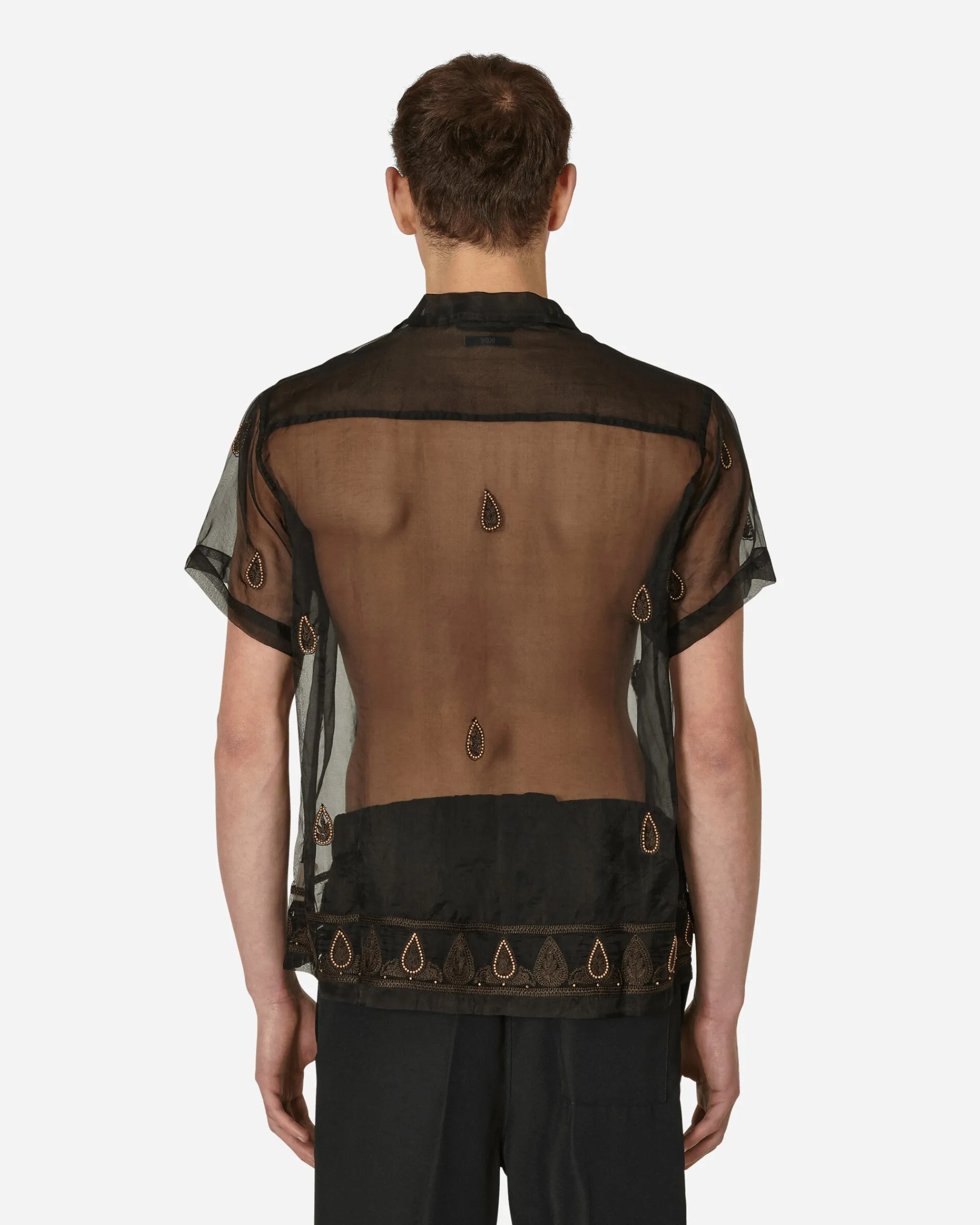Bode Shirts^Pearl Paisley Shirt Black