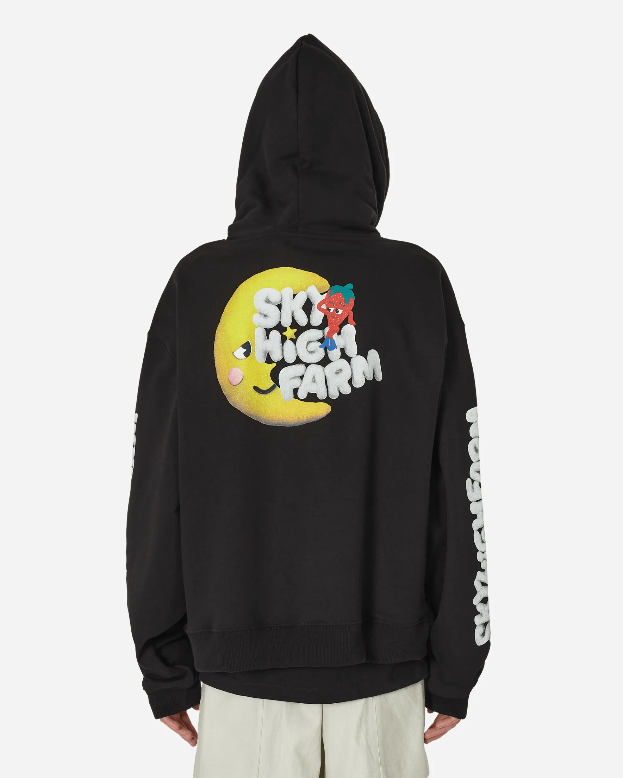 Sky High Farm Sweatshirts^Perennial Shana Graphic Hooded Sweatshirt Black