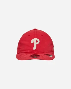 New Era Hats|Hats^Philadelphia Phillies Canvas Felt Logo Retro Crown 9FIFTY Strapback Red