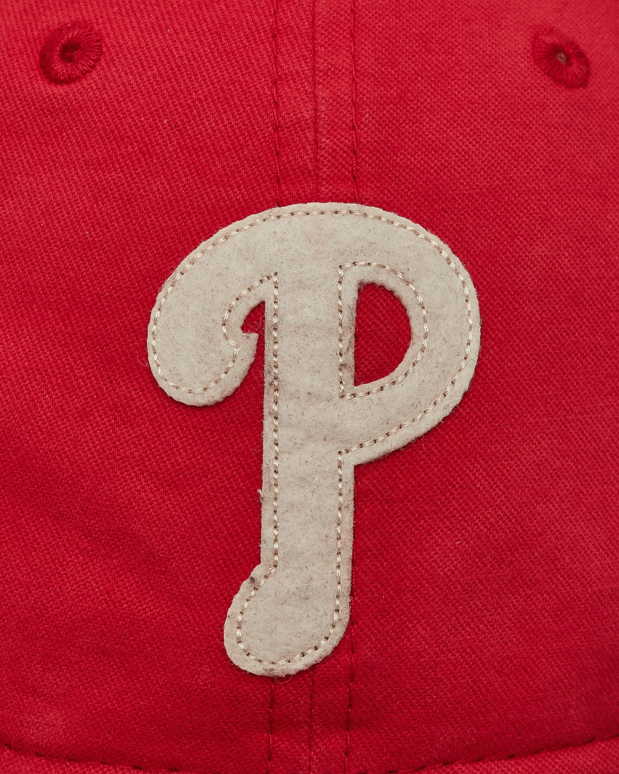 New Era Hats|Hats^Philadelphia Phillies Canvas Felt Logo Retro Crown 9FIFTY Strapback Red