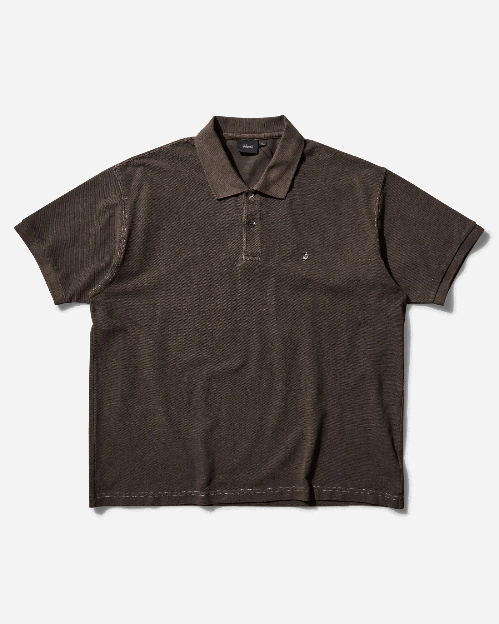 Stüssy T-Shirts^Pique Polo Pigment Dyed Brown