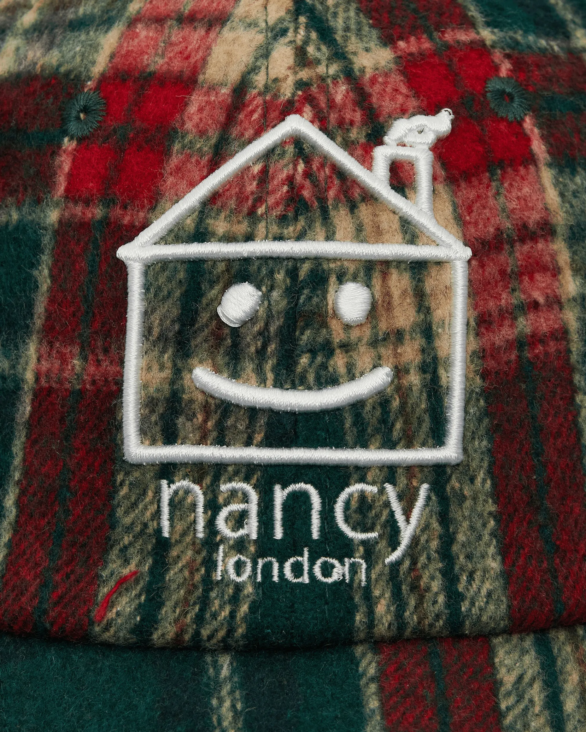 Nancy Hats|Hats^Plaid House 6-Panel Cap Green