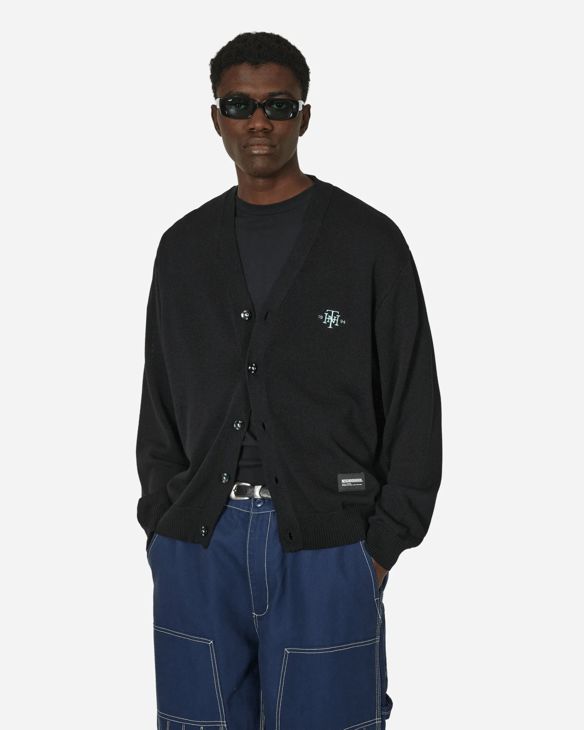 Neighborhood Knitwear^Plain Cardigan Black