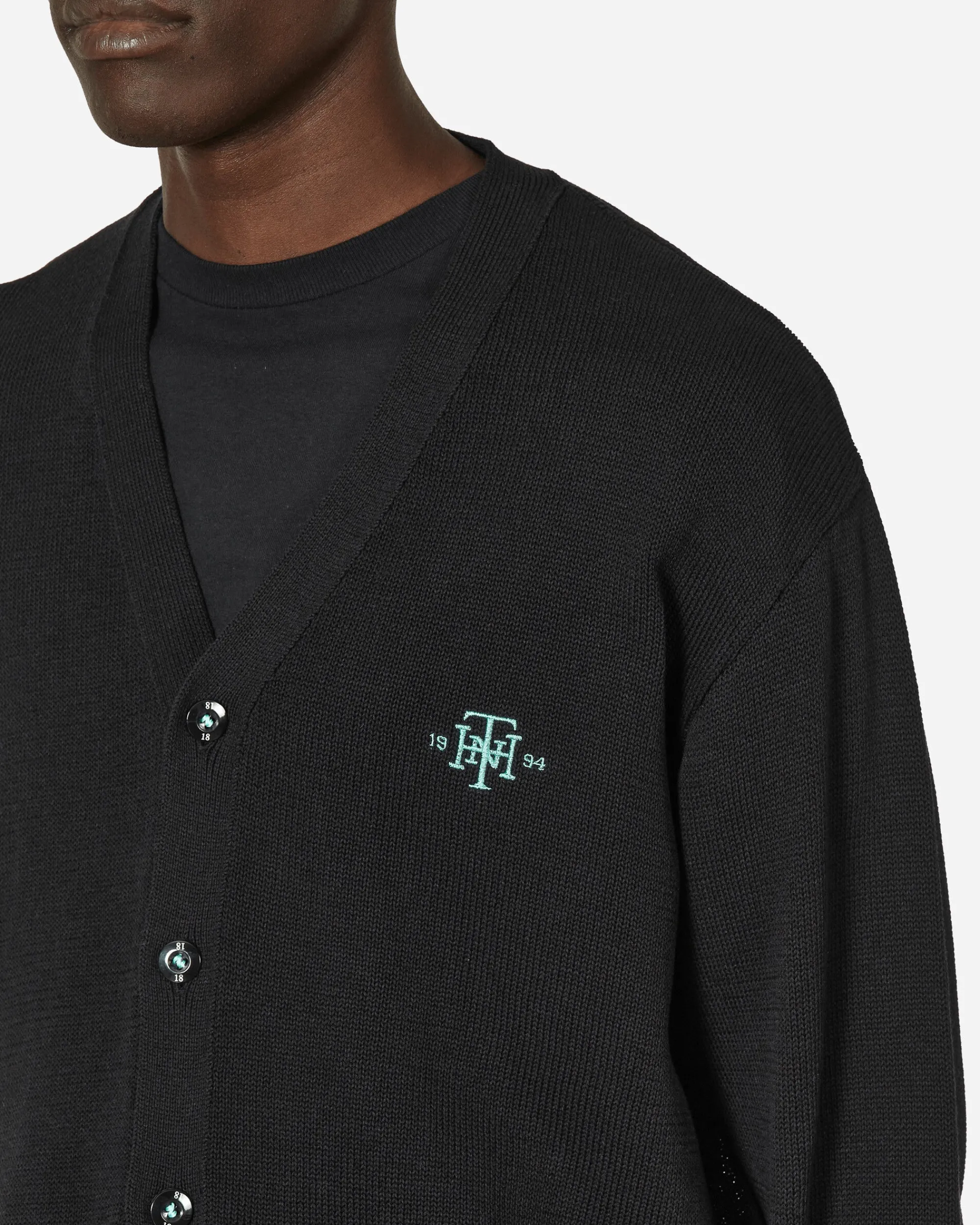 Neighborhood Knitwear^Plain Cardigan Black