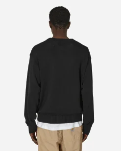 Neighborhood Knitwear^Plain Crewneck Sweater Black