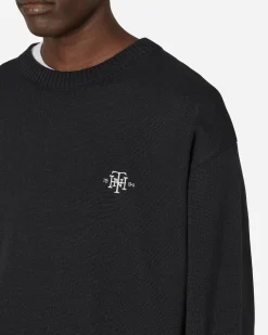Neighborhood Knitwear^Plain Crewneck Sweater Black