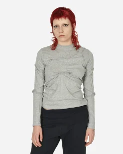 Mainline:RUS/Fr.CA/DE T-Shirts^Pleated Longsleeve Top Grey