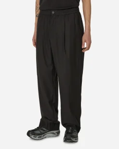 Awake NY Pants^Pleated Wool Pants Black