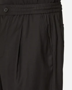 Awake NY Pants^Pleated Wool Pants Black