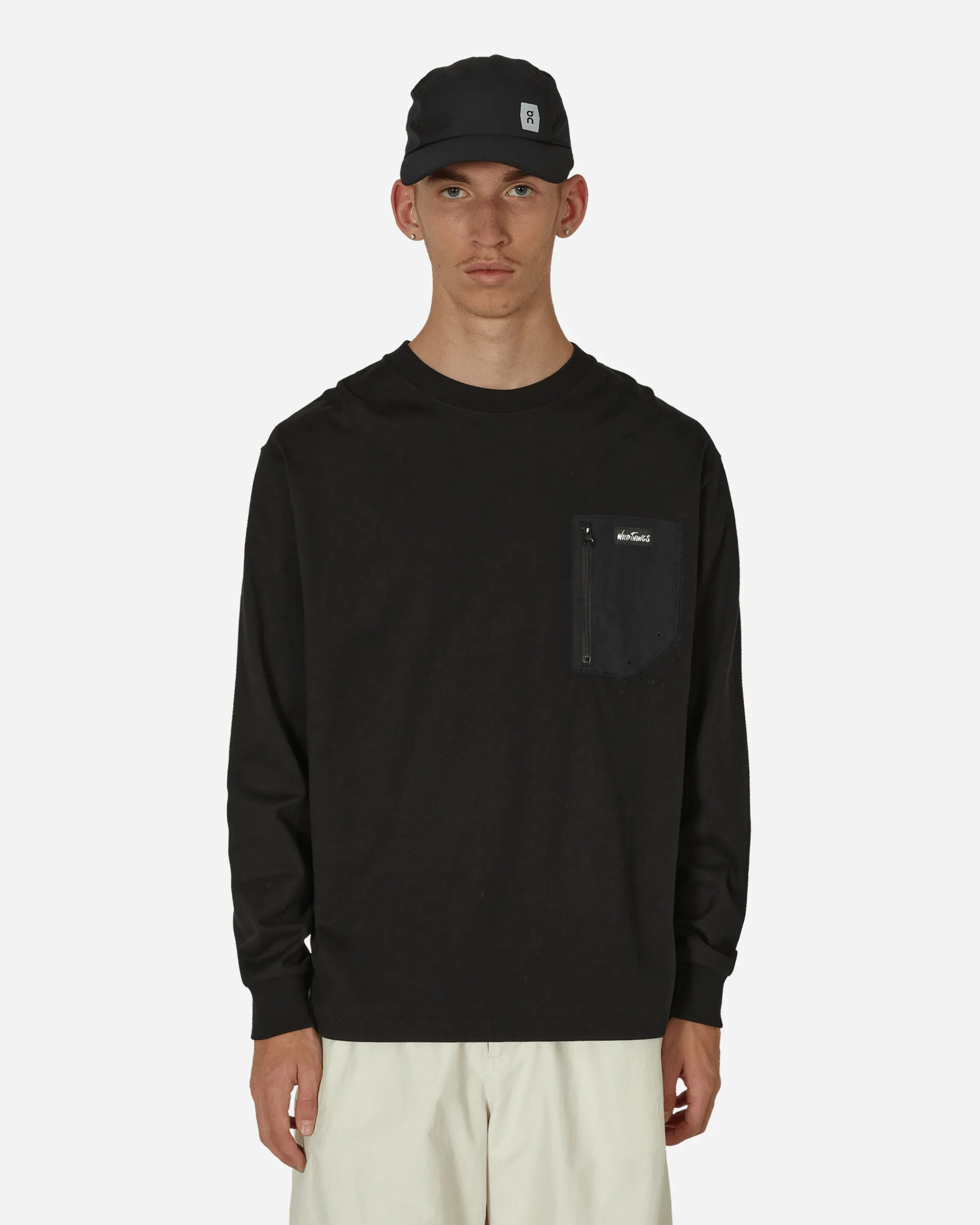 Wild Things T-Shirts^Pocket Longsleeve T-Shirt Black