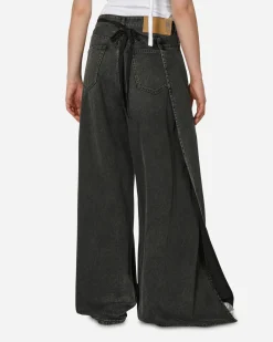 MM6 Maison Margiela Pants^5-Pocket Side Panel Denim Trousers Grey