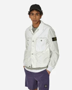 Stone Island Coats And Jackets^Polyester Tela David Light-TC Jacket White