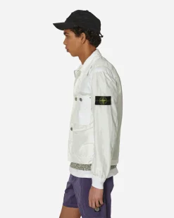 Stone Island Coats And Jackets^Polyester Tela David Light-TC Jacket White