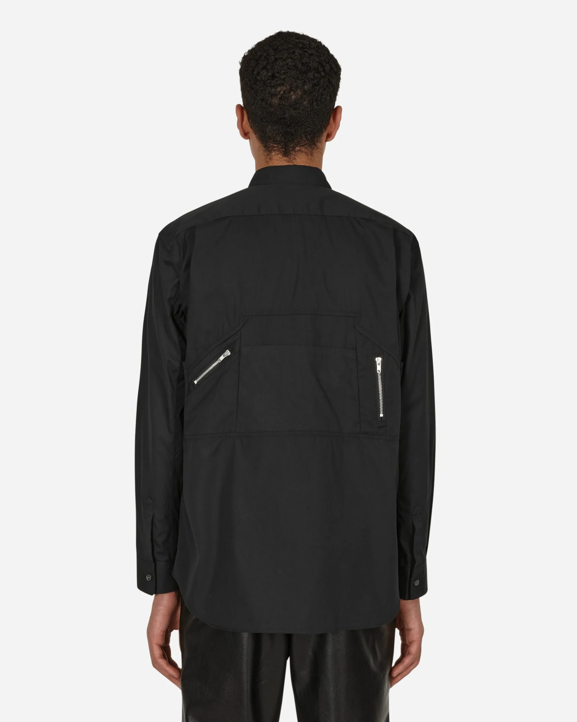 Comme Des Garçons Shirt Shirts^Poplin Zip Shirt Black