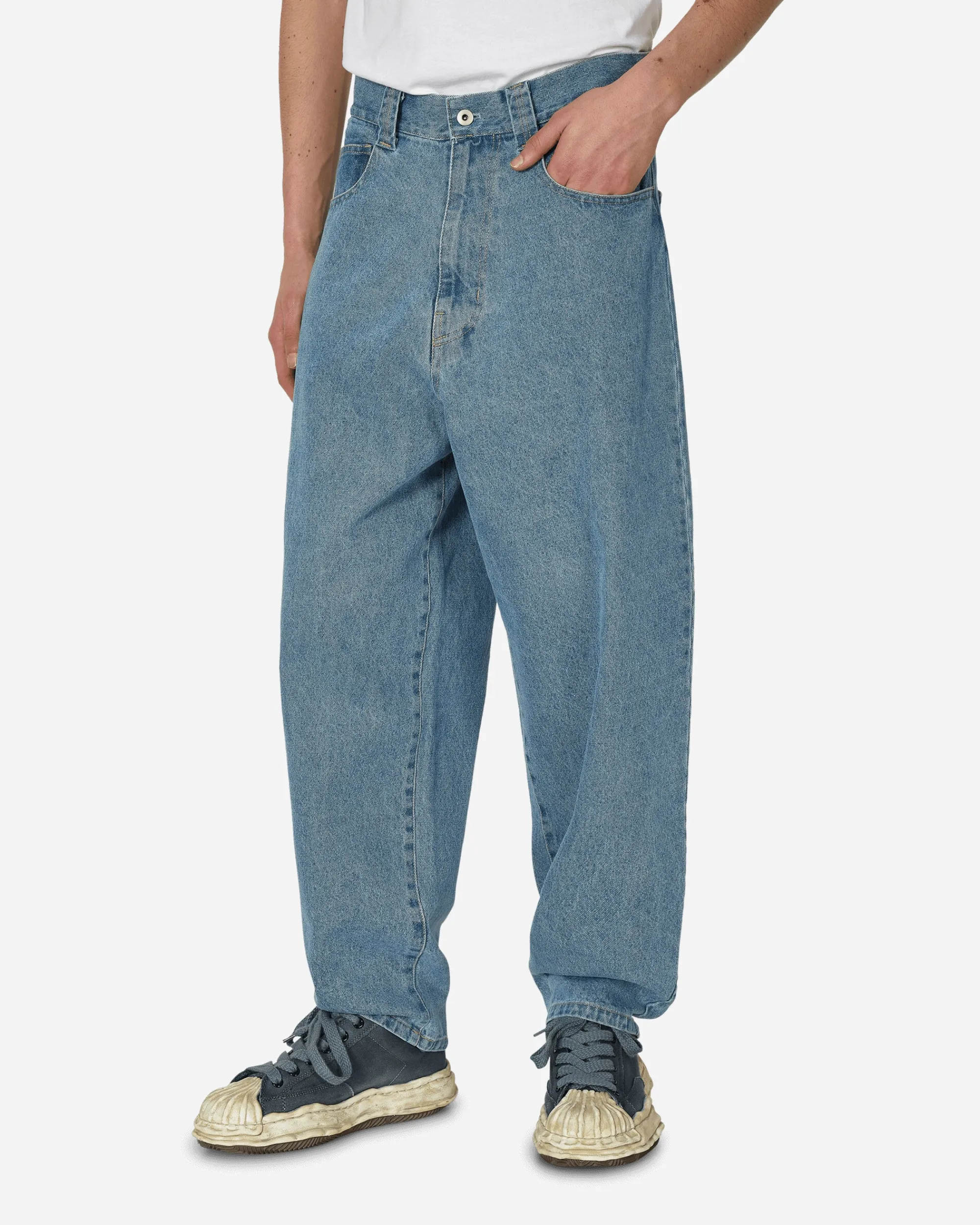Phingerin Pants^P-Pokets Denim Pants Sax