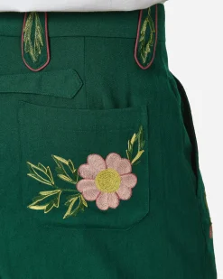 Bode Pants^Prarie Rose Trousers Green