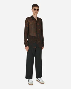 Dries Van Noten Shirts^Printed Fitted Shirt Black