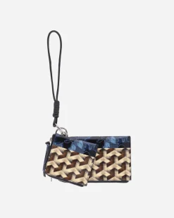 Dries Van Noten Bags And Backpacks|Bags And Backpacks^Printed Leather Pouch Blue