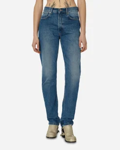 Jean Paul Gaultier Pants^Printed Logo Denim Pants Vinatge Blue