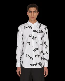 Comme Des Garçons Homme Plus Shirts^Printed Shirt White
